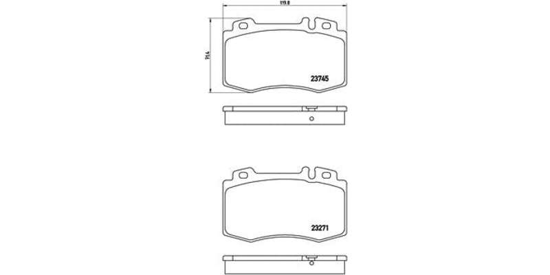 Brembo Brake Pads Front Mercedes  C320 C Cla ( Set Lh&Rh) (P50053)