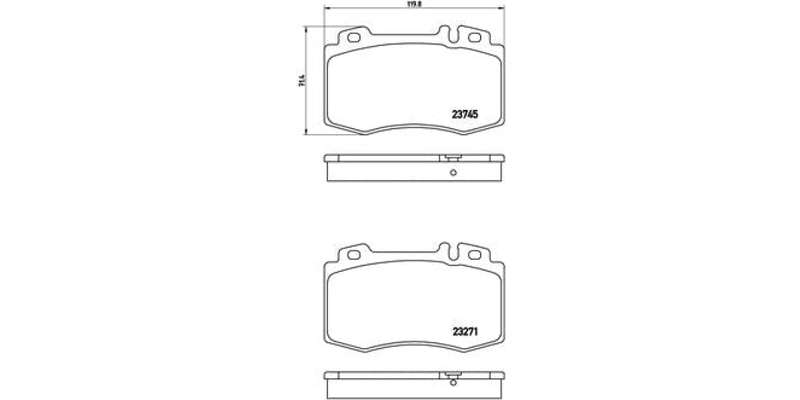 Brembo Brake Pads Front Mercedes  C320 C Cla ( Set Lh&Rh) (P50053)