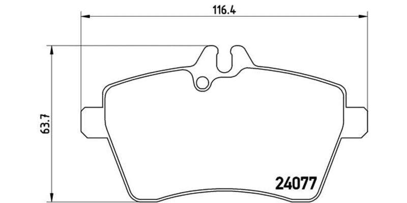 Brembo Brake Pads Front Mercedes A170/180 20 ( Set Lh&Rh) (P50056)