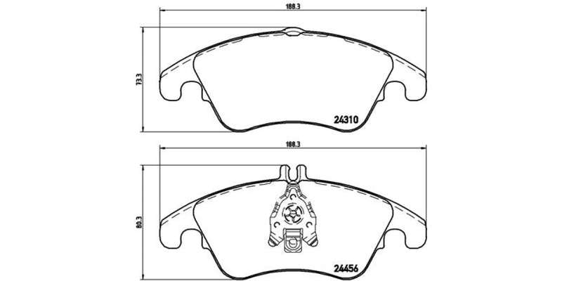 Brembo Brake Pads Front Mercedes  C320 E320/ ( Set Lh&Rh) (P50069)