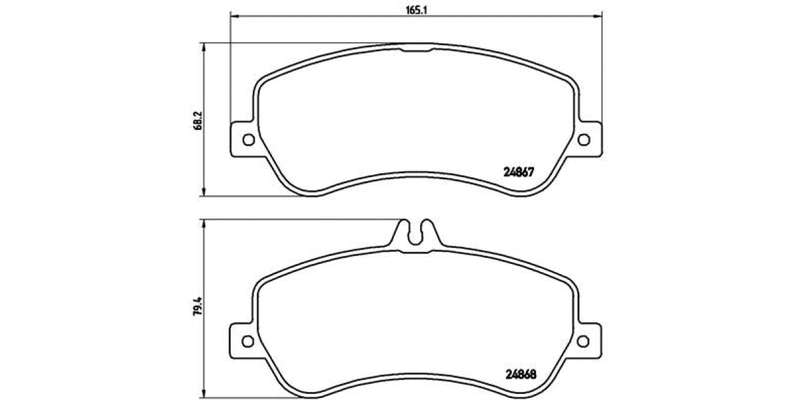 Brembo Brake Pads Front Mercedes-Benz ( Set Lh&Rh) (P50086)