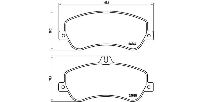 Brembo Brake Pads Front Mercedes-Benz ( Set Lh&Rh) (P50086)