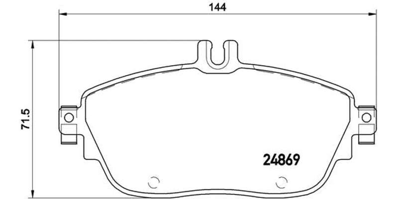 Brembo Brake Pads Front Mercedes A & B Classs ( Set Lh&Rh) (P50093)
