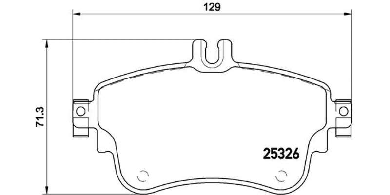 Brembo Brake Pads Front Mercedes A/B Classs ( Set Lh&Rh) (P50094)