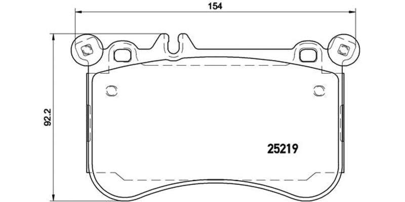 Brembo Brake Pads Front Mercedes Cls/Slc Amg/ ( Set Lh&Rh) (P50097)