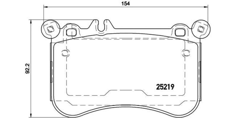 Brembo Brake Pads Front Mercedes Cls/Slc Amg/ ( Set Lh&Rh) (P50098)