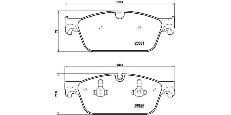 Brembo Brake Pads Front Mercedes-Benz Gl ( Set Lh&Rh) (P50102X)