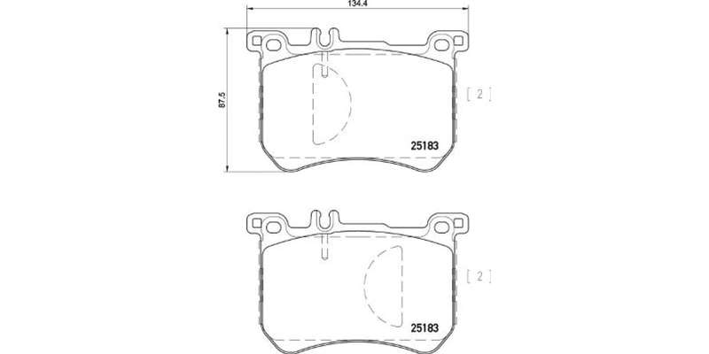 Brembo Brake Pads Front Mercedes S W222/Sl2 ( Set Lh&Rh) (P50111)