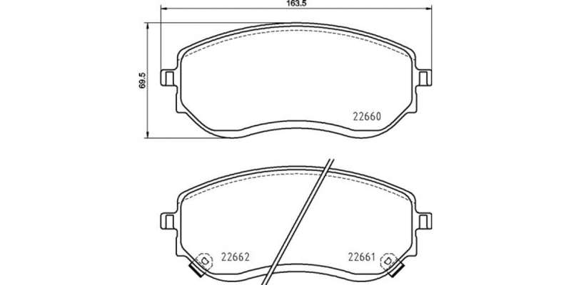 Brembo Brake Pads Front Mercedes-Benz ( Set Lh&Rh) (P50144)