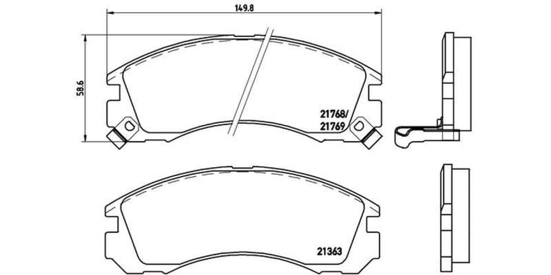 Brembo Brake Pads Front Mitsubishi Coltmi ( Set Lh&Rh) (P54017)