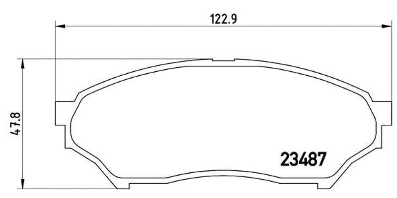 Brembo Brake Pads Front Mits Pajero 1 1.6 ( Set Lh&Rh) (P54028)