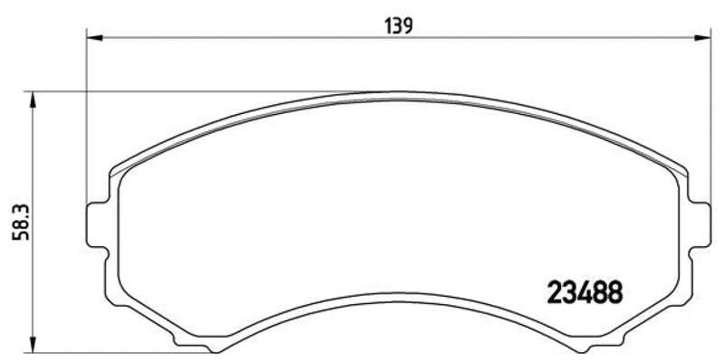 Brembo Brake Pads Front Mitsubishi Pajero ( Set Lh&Rh) (P54029)