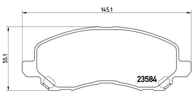 Brembo Brake Pads Front Jeep Compass 2007 ( Set Lh&Rh) (P54030)