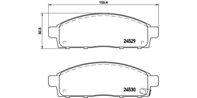 Brembo Brake Pads Front Mitsubishi Triton ( Set Lh&Rh) (P54038)