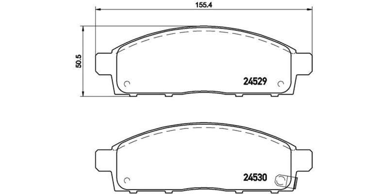 Brembo Brake Pads Front Mitsubishi Triton ( Set Lh&Rh) (P54038)