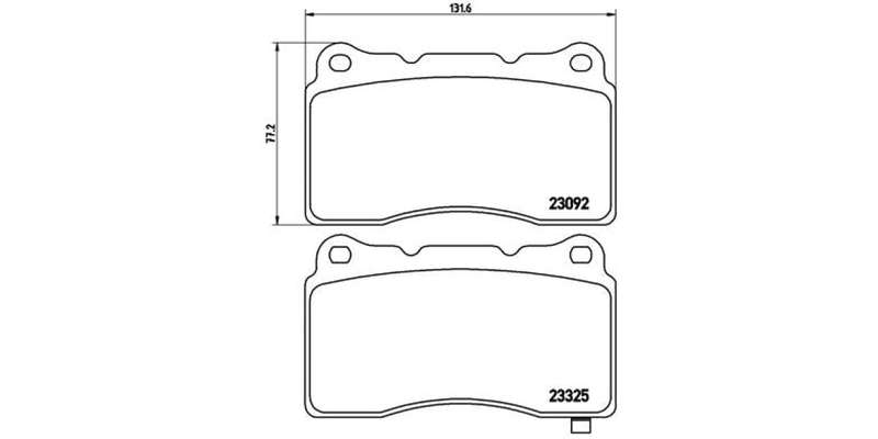 Brembo Brake Pads Front Mitsubishi Lancer ( Set Lh&Rh) (P54039)