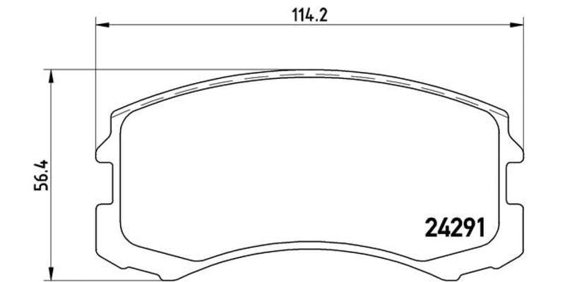 Brembo Brake Pads Front Mitsubishi Lancer ( Set Lh&Rh) (P54041)