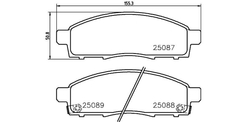 Brembo Brake Pads Front Fiat Fullback/Mitsubishi ( Set Lh&Rh) (P54055)