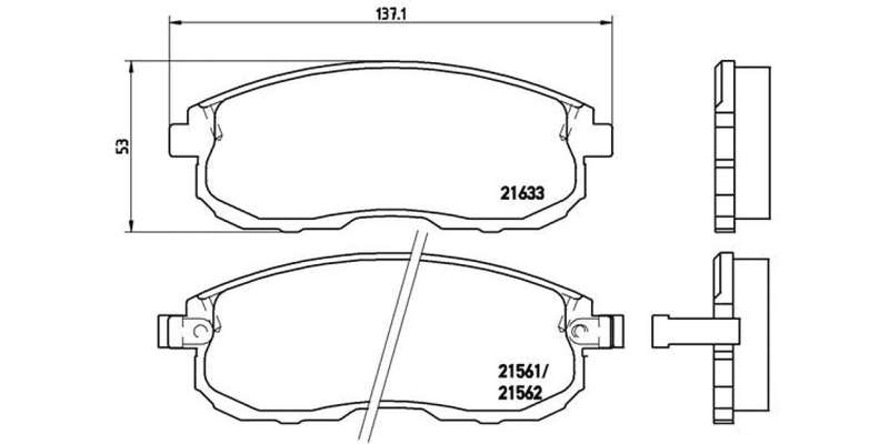 Brembo Brake Pads Front Infiniti I30 3.0 ( Set Lh&Rh) (P56021)