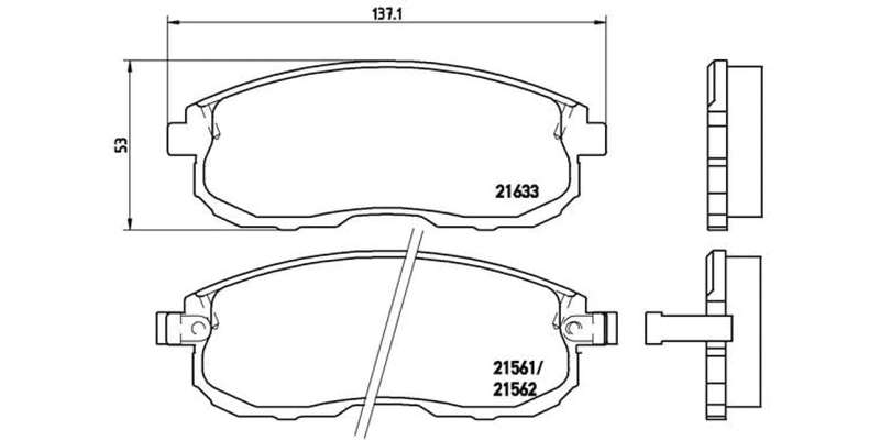 Brembo Brake Pads Front Infiniti I30 3.0 ( Set Lh&Rh) (P56021)