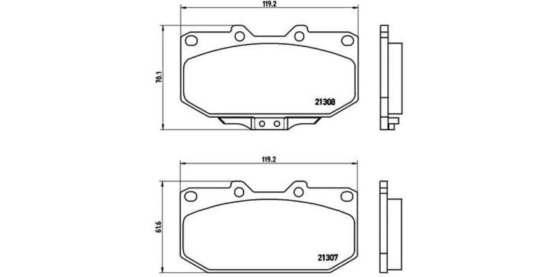 Brembo Brake Pads Front Nissan 300Zx ( Set Lh&Rh) (P56025)