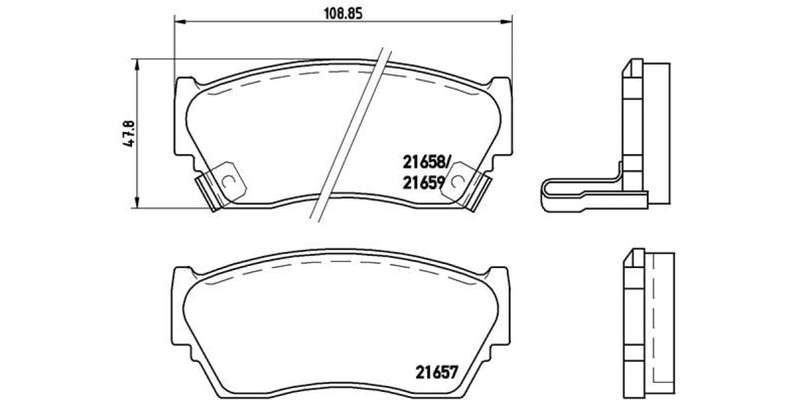 Brembo Brake Pads Front Nissan Sentra/Sabre ( Set Lh&Rh) (P56027)
