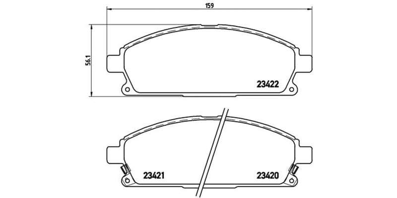 Brembo Brake Pads Front Nissan X-Trail ( Set Lh&Rh) (P56040)