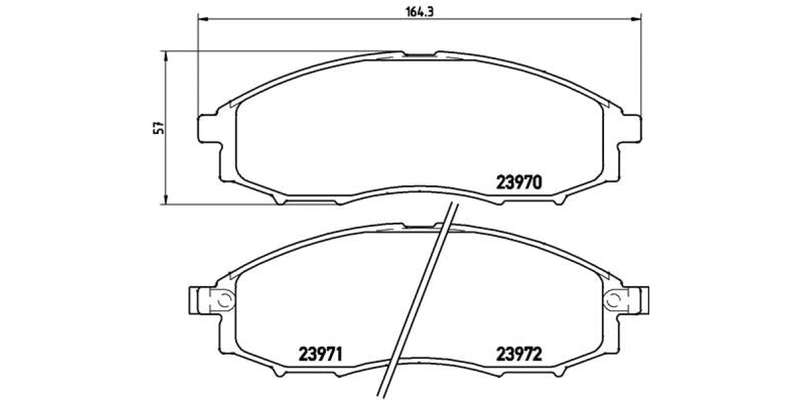 Brembo Brake Pads Front Nissan Navara/Pathfinder ( Set Lh&Rh) (P56049)