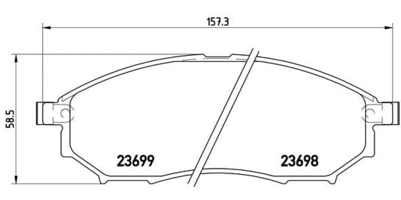 Brembo Brake Pads Front Nissan Murano ( Set Lh&Rh) (P56058)