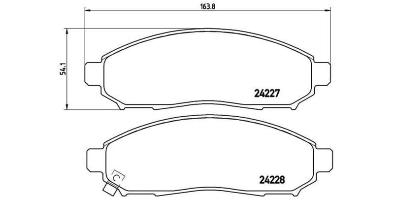 Brembo Brake Pads Front Nissan Navara/Pathfinder ( Set Lh&Rh) (P56059)