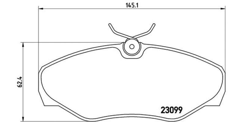 Brembo Brake Pads Front Nissan Primastar ( Set Lh&Rh) (P56061)