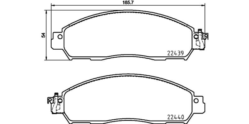 Brembo Brake Pads Front Nissan Navara 21 ( Set Lh&Rh) (P56118)