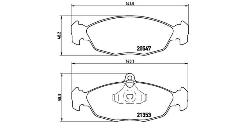 Brembo Brake Pads Front Opel Corsa 14 1.4 ( Set Lh&Rh) (P59011)