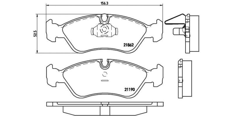 Brembo Brake Pads Front Bmw M3 E46 ( Set Lh&Rh) (P59017)