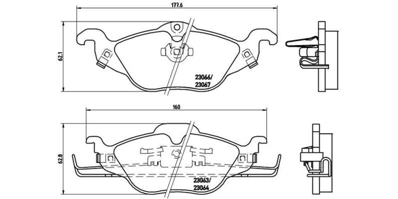 Brembo Brake Pads Front Opel Astra Astra ( Set Lh&Rh) (P59030)