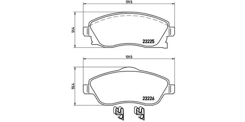 Brembo Brake Pads Front Opel Corsa Ldv/Ch ( Set Lh&Rh) (P59036)