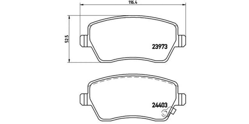 Brembo Brake Pads Front Suzuki Splash ( Set Lh&Rh) (P59050)