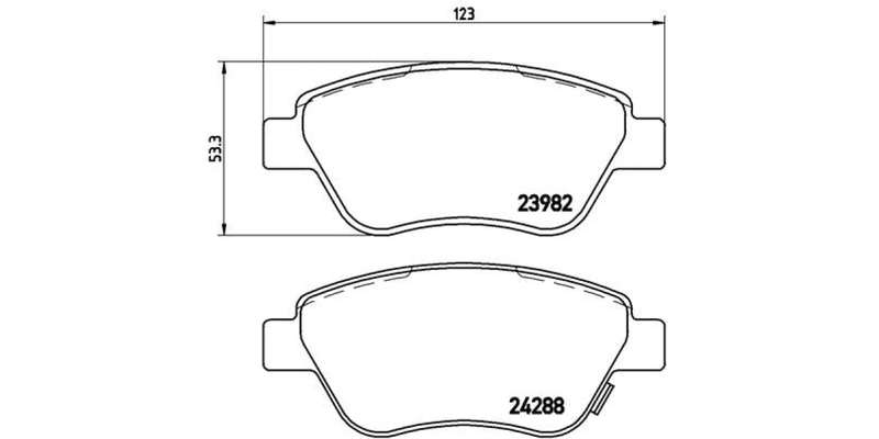 Brembo Brake Pads Front Opel Corsa Lite1 ( Set Lh&Rh) (P59051)