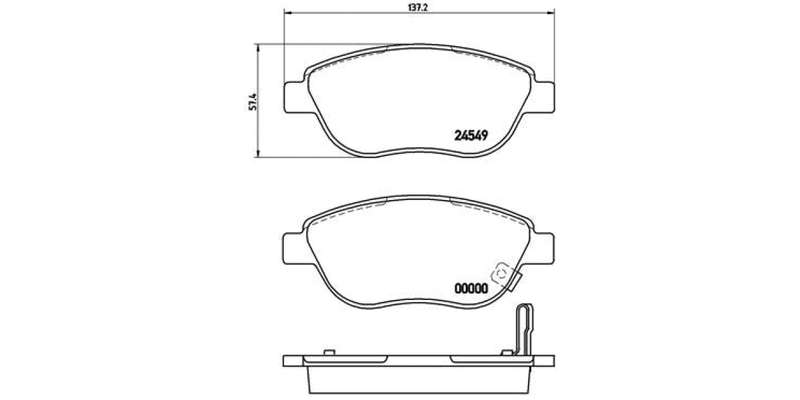 Brembo Brake Pads Front Opel Corsa Lite1 ( Set Lh&Rh) (P59052)