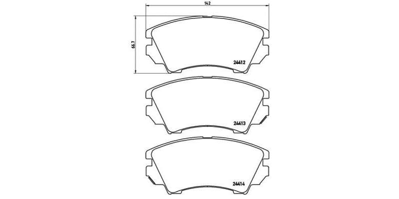 Brembo Brake Pads Front Opel Astra J ( Set Lh&Rh) (P59055)