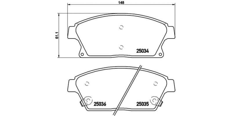 Brembo Brake Pads Front Chevrolet Cruse/O ( Set Lh&Rh) (P59077)