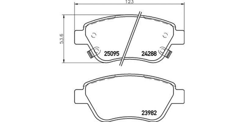 Brembo Brake Pads Front Opel Adam ( Set Lh&Rh) (P59081)