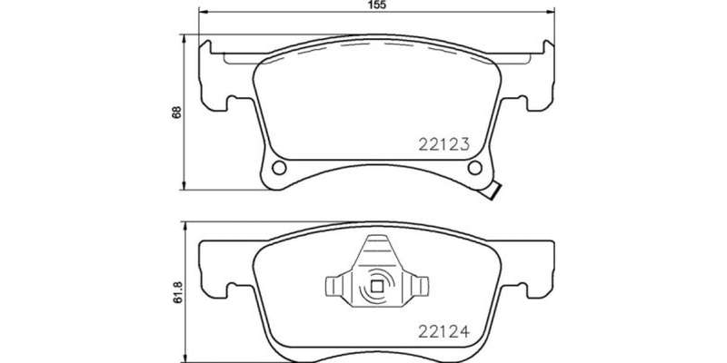Brembo Brake Pads Front Opel Corsa E/Adam ( Set Lh&Rh) (P59083)
