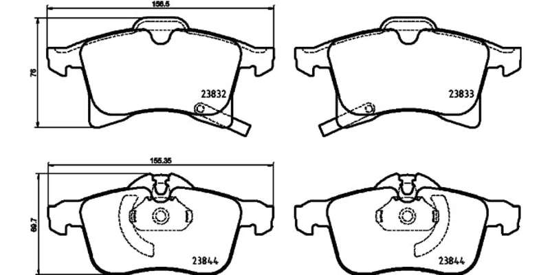 Brembo Brake Pads Front Opel Corsa E ( Set Lh&Rh) (P59089)