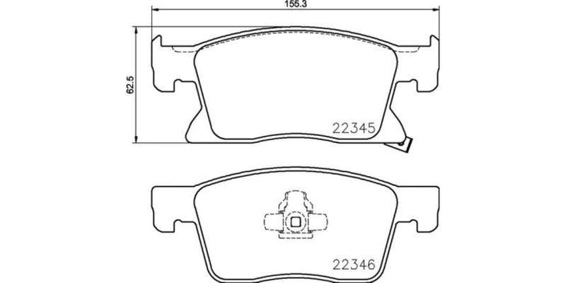 Brembo Brake Pads Front Opel Astra K ( Set Lh&Rh) (P59091)