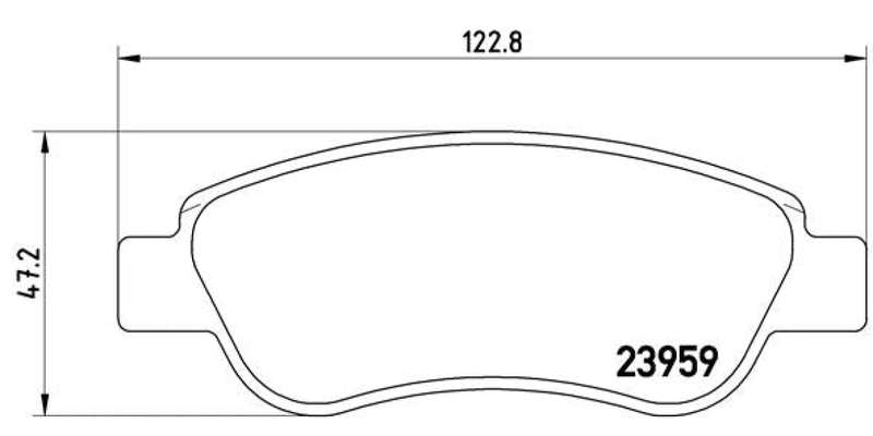 Brembo Brake Pads Front Citroen C1 1. ( Set Lh&Rh) (P61081)