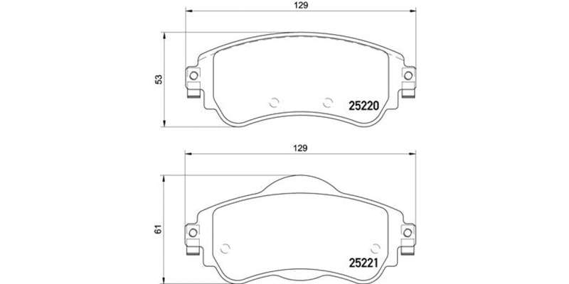 Brembo Brake Pads Front Citroen C4 Ii (B7 ( Set Lh&Rh) (P61105)