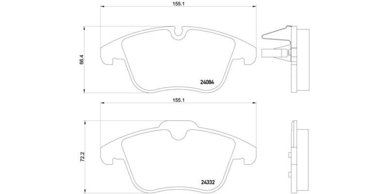 Brembo Brake Pads Front Citroen C5 Iii ( Set Lh&Rh) (P61106X)