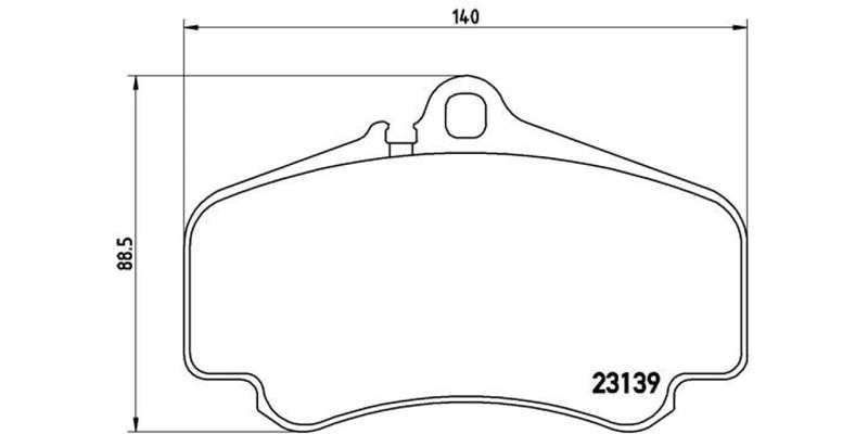 Brembo Brake Pads Front Porsche 911 (996/ ( Set Lh&Rh) (P65011)