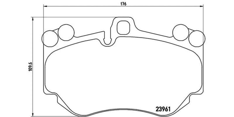 Brembo Brake Pads Front Porsche Cayenne9 ( Set Lh&Rh) (P65016)